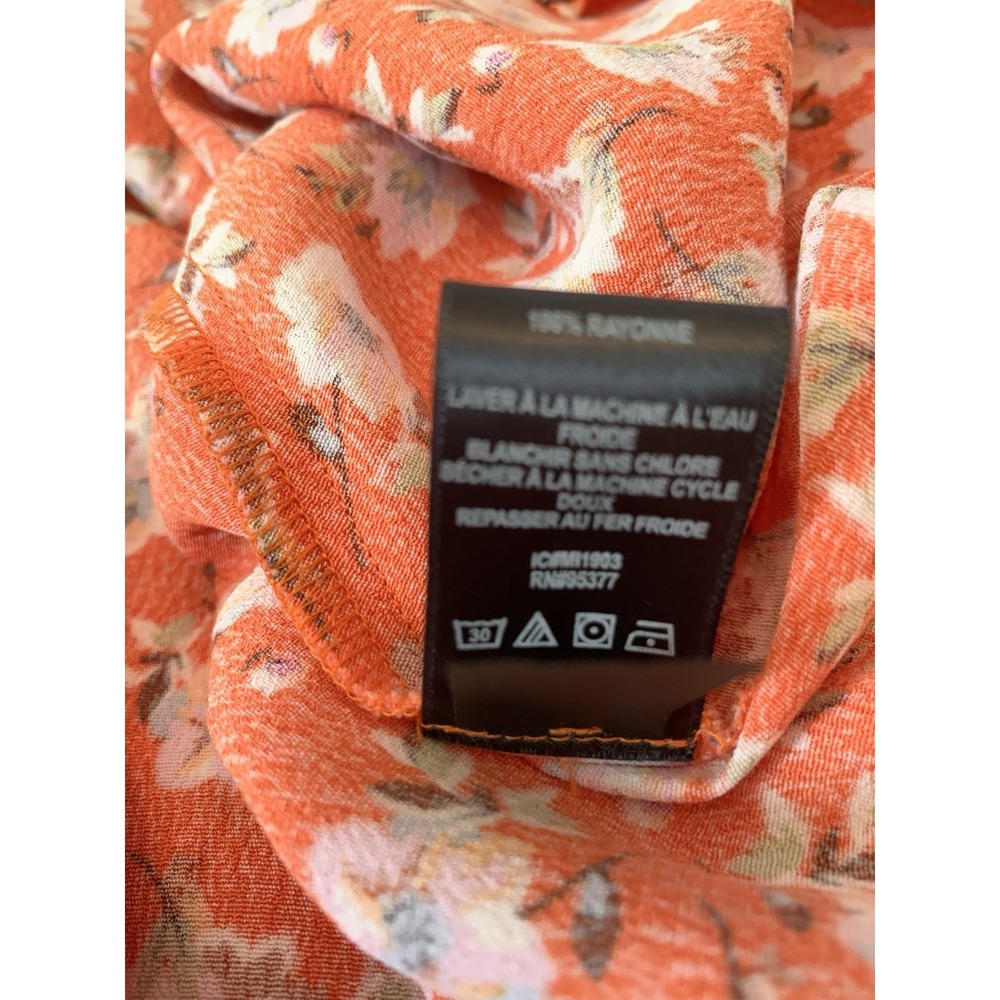 SANCTUARY Flower Print Mini Wrap Dress with Tie Women's Size Small - Picture 7 of 8